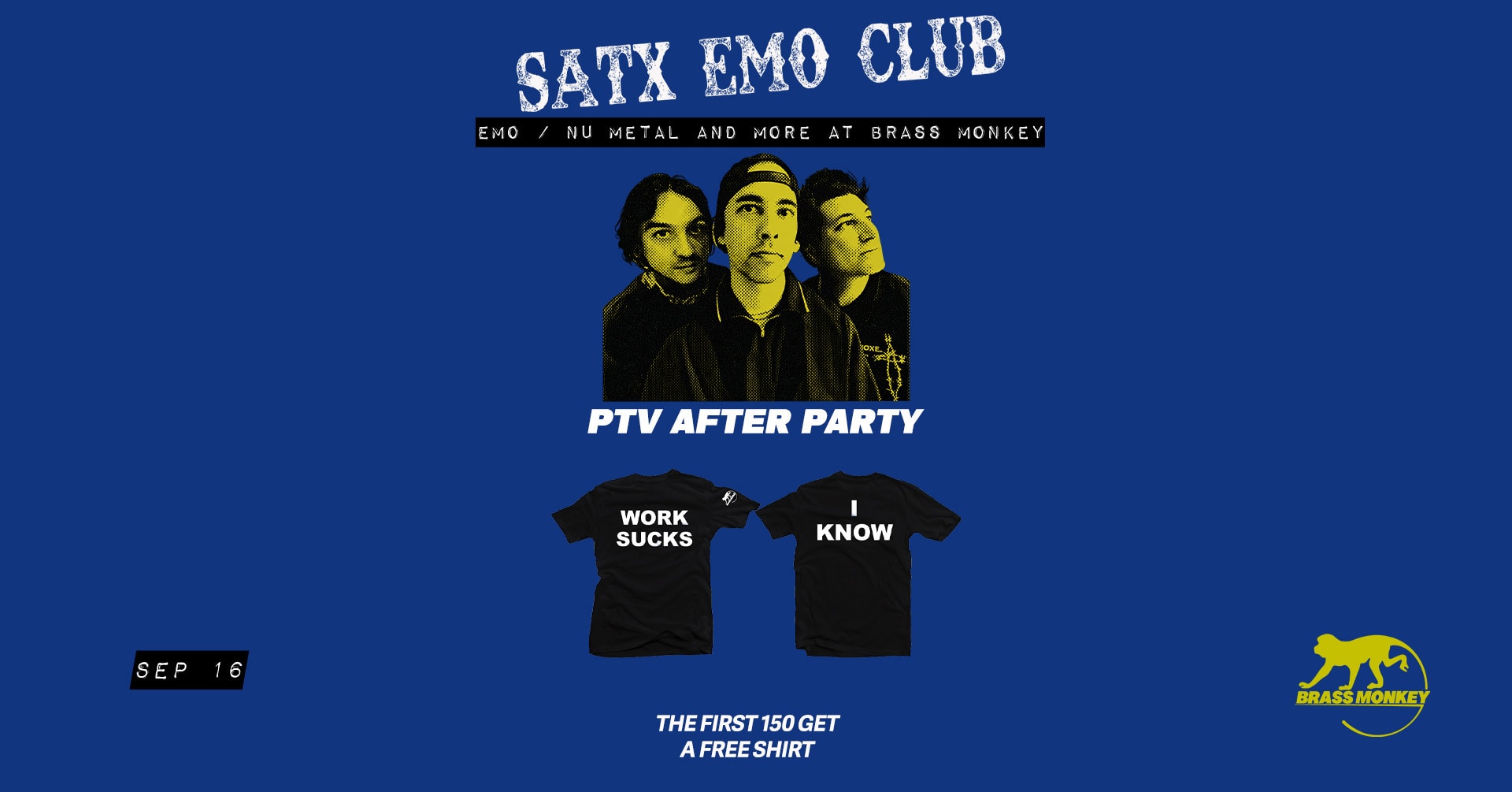 SATX EMO CLUB: EMO / NU METAL NIGHT & Free Shirt Giveaway